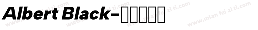 Albert Black字体转换